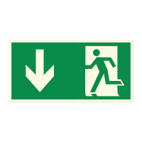 Знак «Указатель двери эвакуационного выхода (левосторонний)»