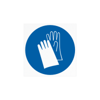 Знак «Работать в защитных перчатках»