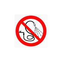 Знак «Запрещается разбрызгивать воду»