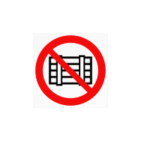 Знак «Запрещается загромождать проходы и (или) складировать»