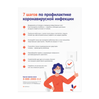 Плакат «7 шагов по профилактике коронавирусной инфекции»
