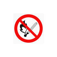 Знак «Запрещается пользоваться открытым огнем и курить»
